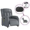 Stella Homewares Stand up Massage Recliner Chair Grey Faux Leather