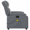 Stella Homewares Stand up Massage Recliner Chair Grey Faux Leather
