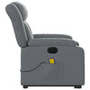 Stella Homewares Electric Stand up Massage Recliner Chair Grey Faux Leather