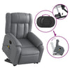 Stella Homewares Electric Stand up Massage Recliner Chair Grey Faux Leather