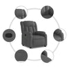 Stella Homewares Recliner Chair Dark Grey Fabric