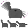 Stella Homewares Electric Recliner Chair Dark Grey Fabric