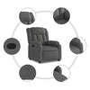 Stella Homewares Electric Recliner Chair Dark Grey Fabric