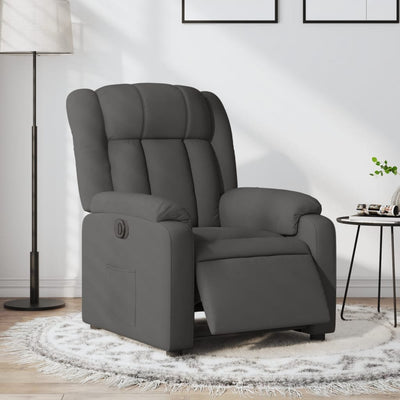 Stella Homewares Electric Recliner Chair Dark Grey Fabric