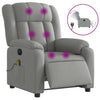 Stella Homewares Electric Massage Recliner Chair Light Grey Fabric