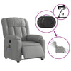 Stella Homewares Electric Massage Recliner Chair Light Grey Fabric