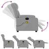 Stella Homewares Electric Massage Recliner Chair Light Grey Fabric