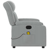 Stella Homewares Electric Massage Recliner Chair Light Grey Fabric