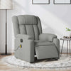 Stella Homewares Electric Massage Recliner Chair Light Grey Fabric
