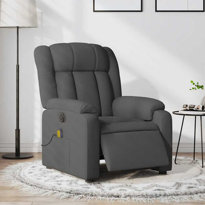 Stella Homewares Electric Massage Recliner Chair Dark Grey Fabric