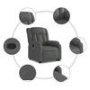 Stella Homewares Stand up Recliner Chair Dark Grey Fabric