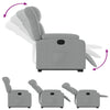 Stella Homewares Stand up Massage Recliner Chair Light Grey Fabric