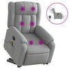 Stella Homewares Electric Stand up Massage Recliner Chair Light Grey Fabric