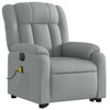 Stella Homewares Electric Stand up Massage Recliner Chair Light Grey Fabric