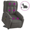 Stella Homewares Electric Stand up Massage Recliner Chair Dark Grey Fabric