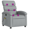 Stella Homewares Massage Recliner Chair Light Grey Fabric