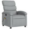 Stella Homewares Massage Recliner Chair Light Grey Fabric