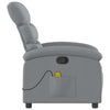 Stella Homewares Massage Recliner Chair Light Grey Fabric