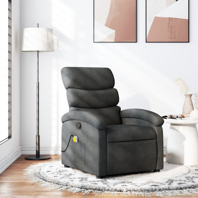 Stella Homewares Massage Recliner Chair Dark Grey Fabric
