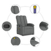 Stella Homewares Massage Recliner Chair Dark Grey Fabric
