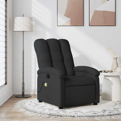 Stella Homewares Massage Recliner Chair Black Fabric