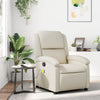 Stella Homewares Massage Recliner Chair Cream Faux Leather