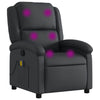Stella Homewares Massage Recliner Chair Black Real Leather