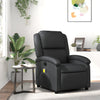 Stella Homewares Massage Recliner Chair Black Real Leather