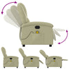 Stella Homewares Massage Recliner Chair Cream Real Leather