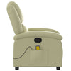 Stella Homewares Massage Recliner Chair Cream Real Leather