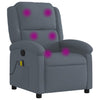 Stella Homewares Massage Recliner Chair Dark Grey Velvet