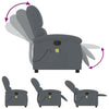 Stella Homewares Massage Recliner Chair Dark Grey Velvet