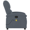 Stella Homewares Massage Recliner Chair Dark Grey Velvet