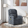Stella Homewares Massage Recliner Chair Dark Grey Velvet