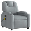 Stella Homewares Massage Recliner Chair Light Grey Fabric