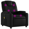 Stella Homewares Massage Recliner Chair Black Faux Leather