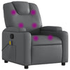 Stella Homewares Massage Recliner Chair Grey Faux Leather