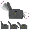 Stella Homewares Massage Recliner Chair Grey Faux Leather