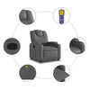 Stella Homewares Massage Recliner Chair Grey Faux Leather