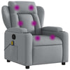 Stella Homewares Massage Recliner Chair Light Grey Fabric
