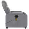 Stella Homewares Massage Recliner Chair Light Grey Fabric