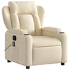 Stella Homewares Massage Recliner Chair Cream Fabric