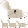 Stella Homewares Massage Recliner Chair Cream Fabric