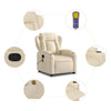 Stella Homewares Massage Recliner Chair Cream Fabric