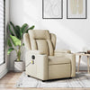Stella Homewares Massage Recliner Chair Cream Fabric