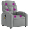 Stella Homewares Massage Recliner Chair Light Grey Fabric