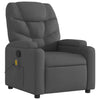 Stella Homewares Massage Recliner Chair Dark Grey Fabric