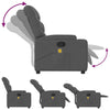 Stella Homewares Massage Recliner Chair Dark Grey Fabric