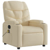 Stella Homewares Massage Recliner Chair Cream Fabric