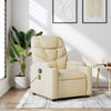 Stella Homewares Massage Recliner Chair Cream Fabric